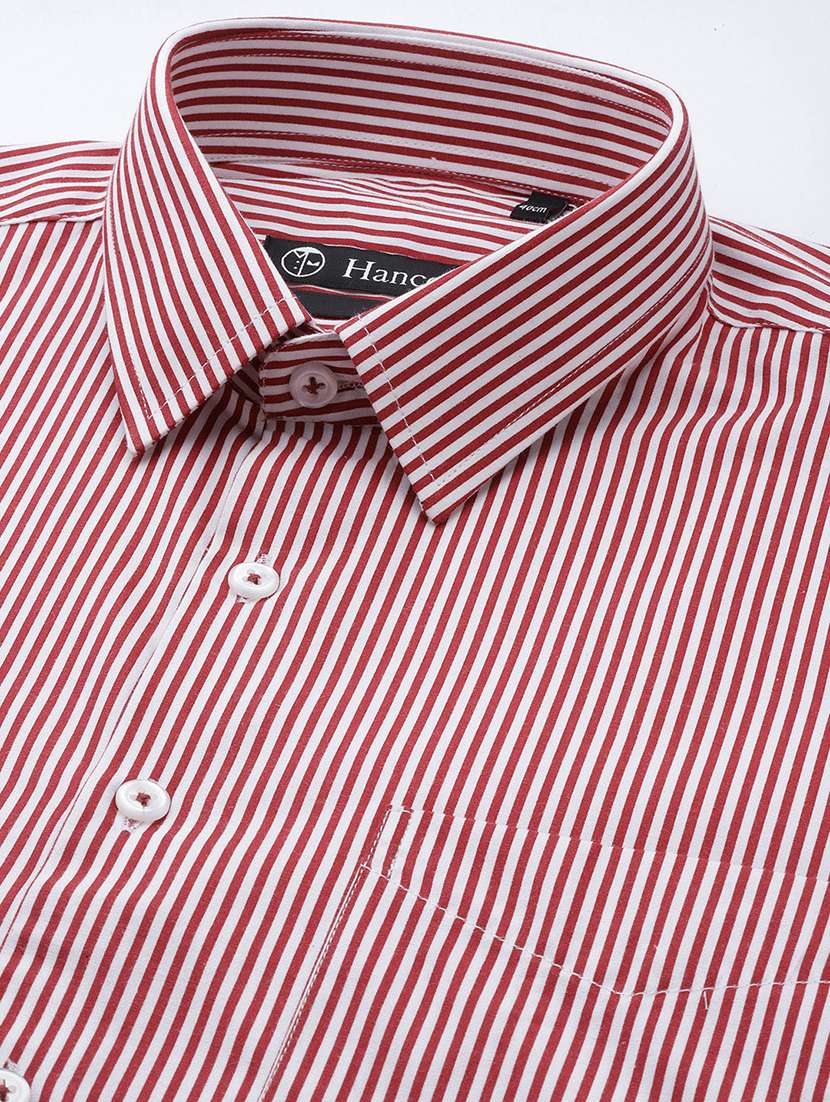 men striped collared short sleeve shirt - 22039264 -  Standard Image - 4
