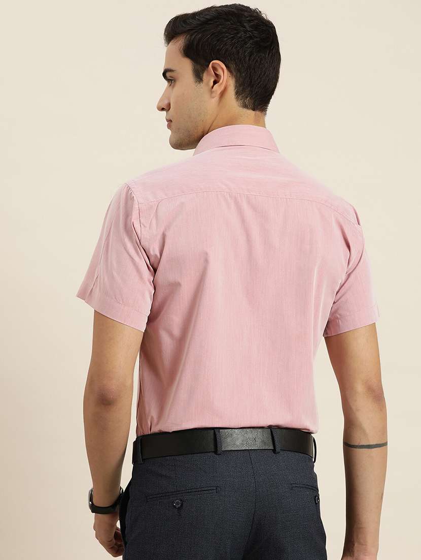 men solid collared short sleeve regular fit shirt - 22039268 -  Standard Image - 1