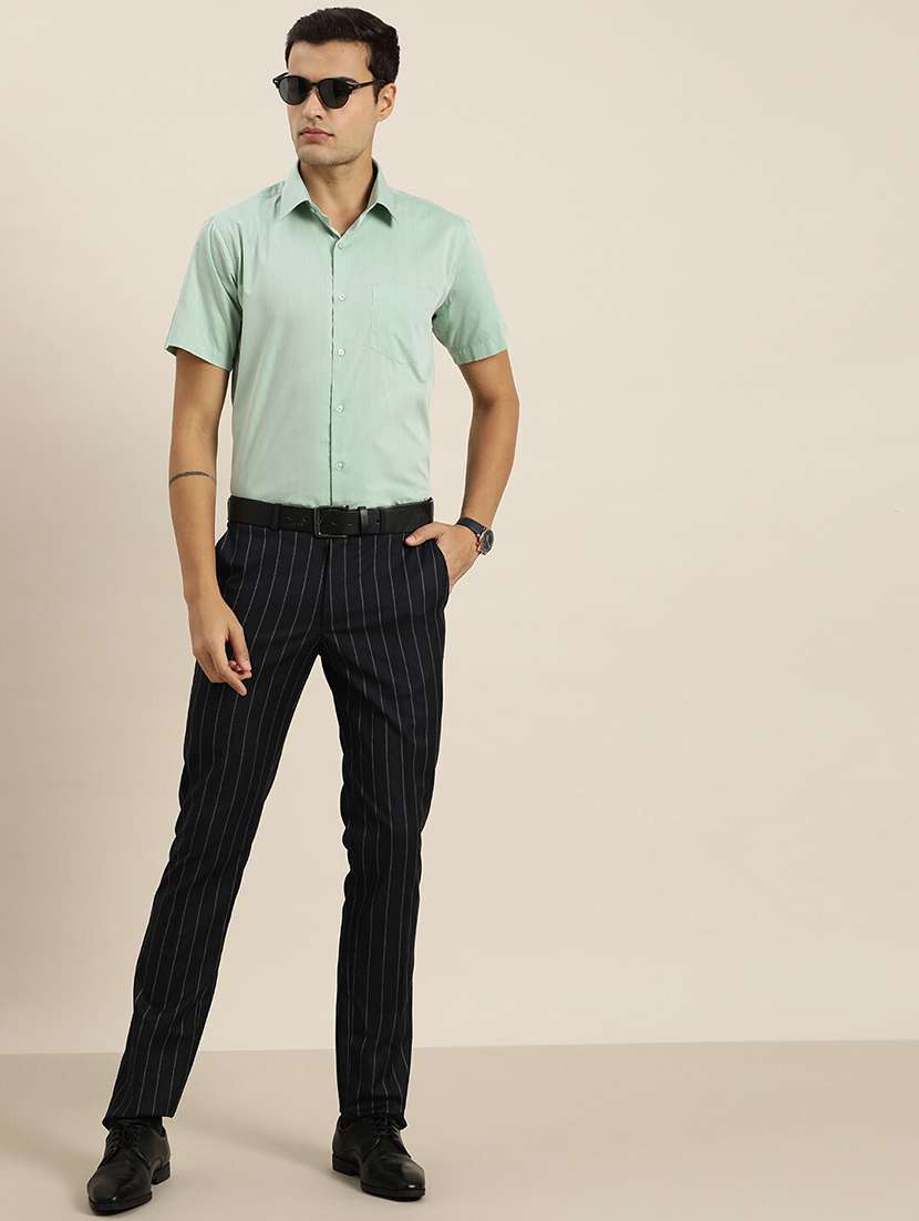 men solid collared short sleeve regular fit shirt - 22039269 -  Standard Image - 4