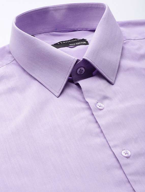 men solid collared short sleeve regular fit shirt - 22039271 -  Standard Image - 4