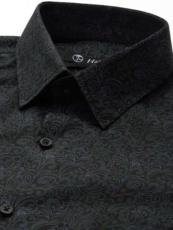 men printed collared long sleeve regular fit shirt - 22039280 -  Standard Image - 4