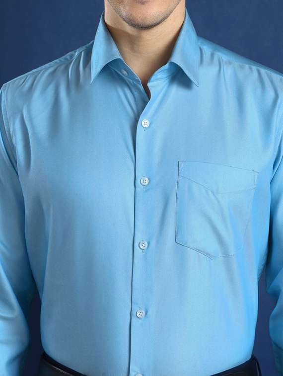 men solid collared long sleeve shirt - 22039311 -  Standard Image - 4