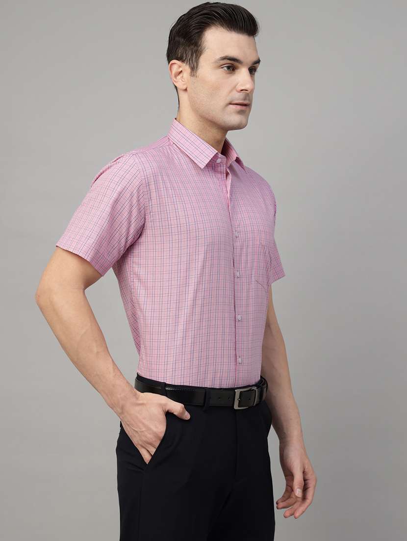men checkered collared short sleeve shirt - 22039333 -  Standard Image - 1
