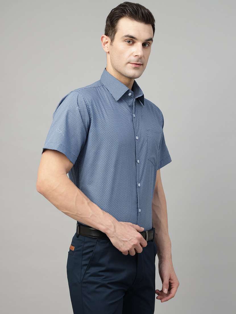 men printed collared short sleeve shirt - 22039336 -  Standard Image - 1