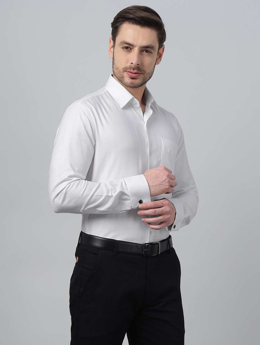 men solid collared long sleeve shirt - 22039343 -  Standard Image - 1
