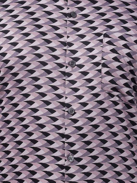 men printed collared long sleeve shirt - 22039345 -  Standard Image - 4