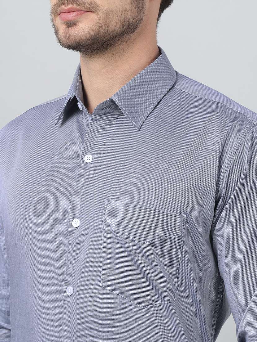 men solid collared long sleeve shirt - 22039347 -  Standard Image - 4