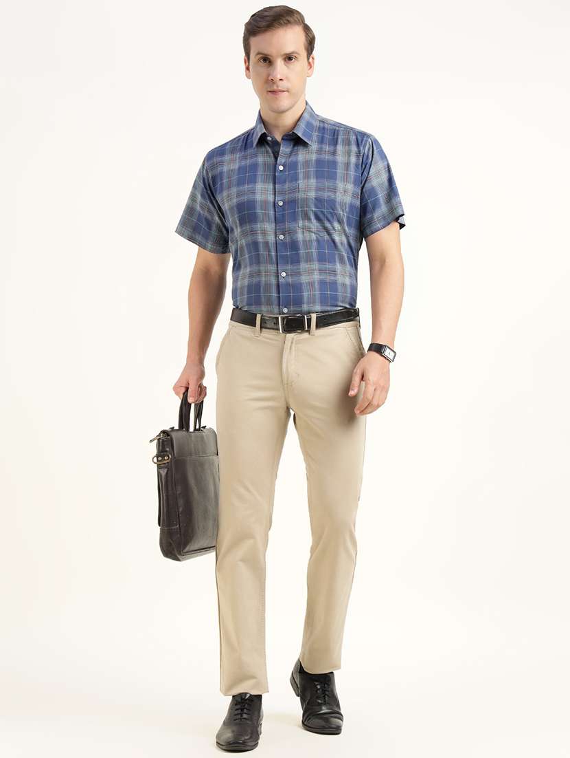 men checkered collared long sleeve shirt - 22039348 -  Standard Image - 4