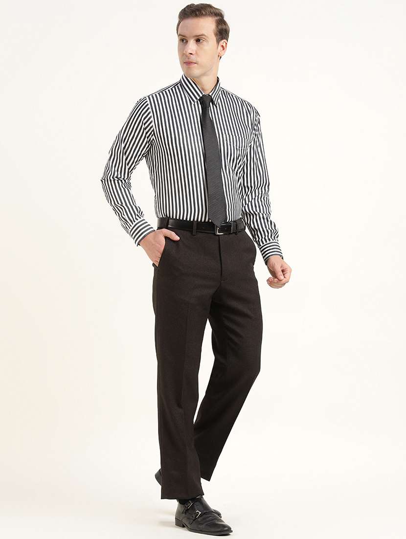 men striped collared long sleeve shirt - 22039353 -  Standard Image - 4