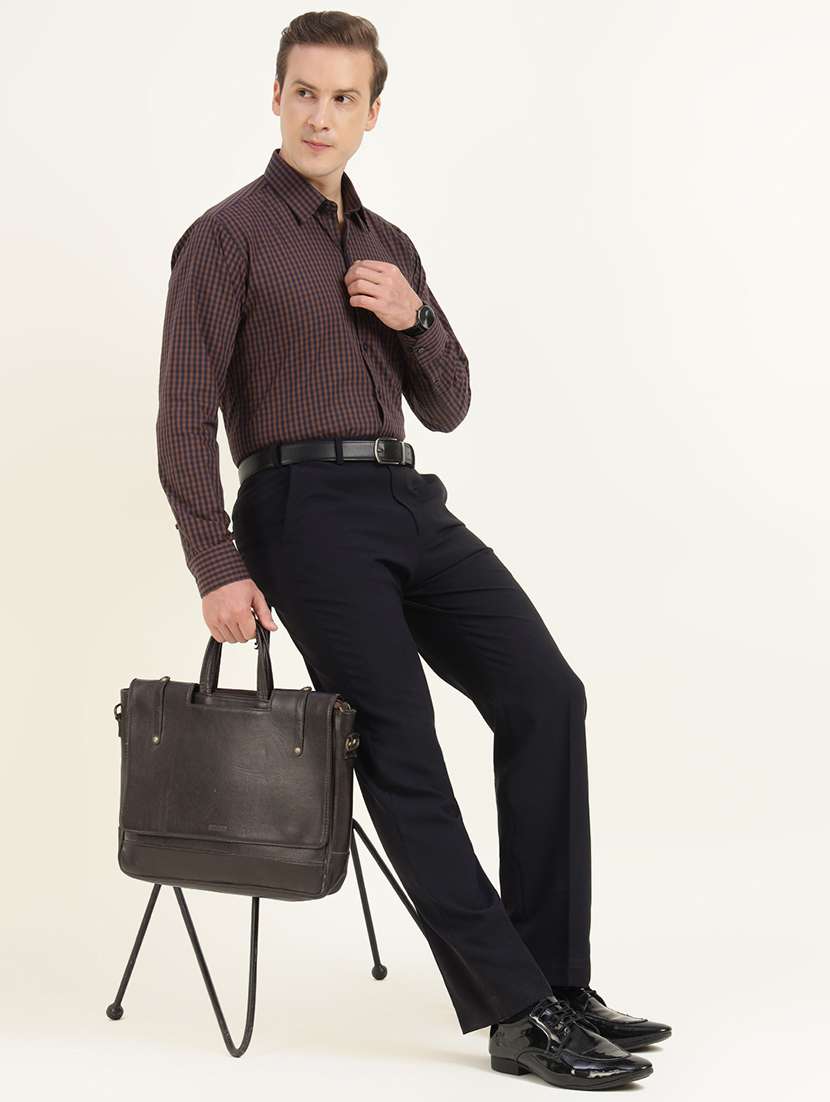 men checkered collared long sleeve shirt - 22039354 -  Standard Image - 4