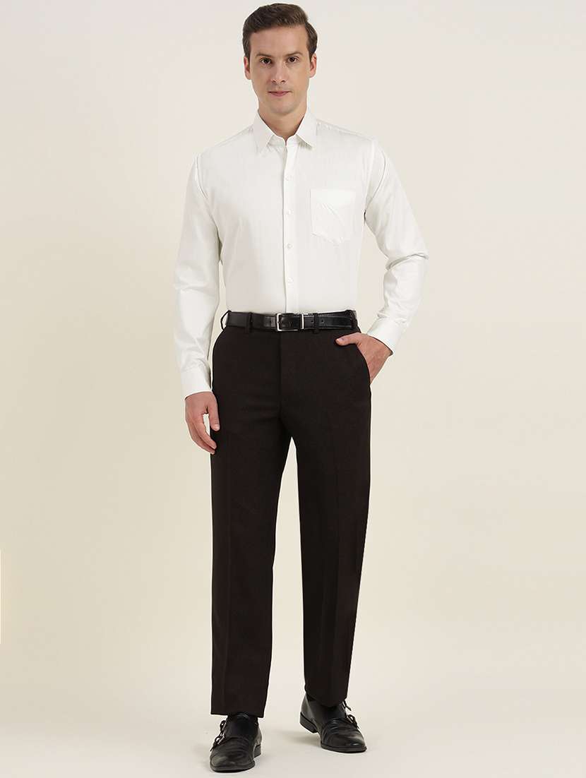 men solid collared long sleeve shirt - 22039358 -  Standard Image - 1