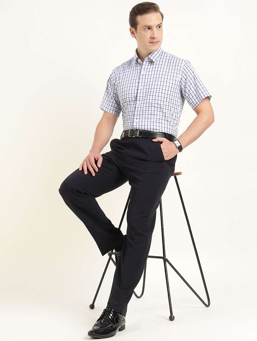 men checkered collared short sleeve shirt - 22039359 -  Standard Image - 4