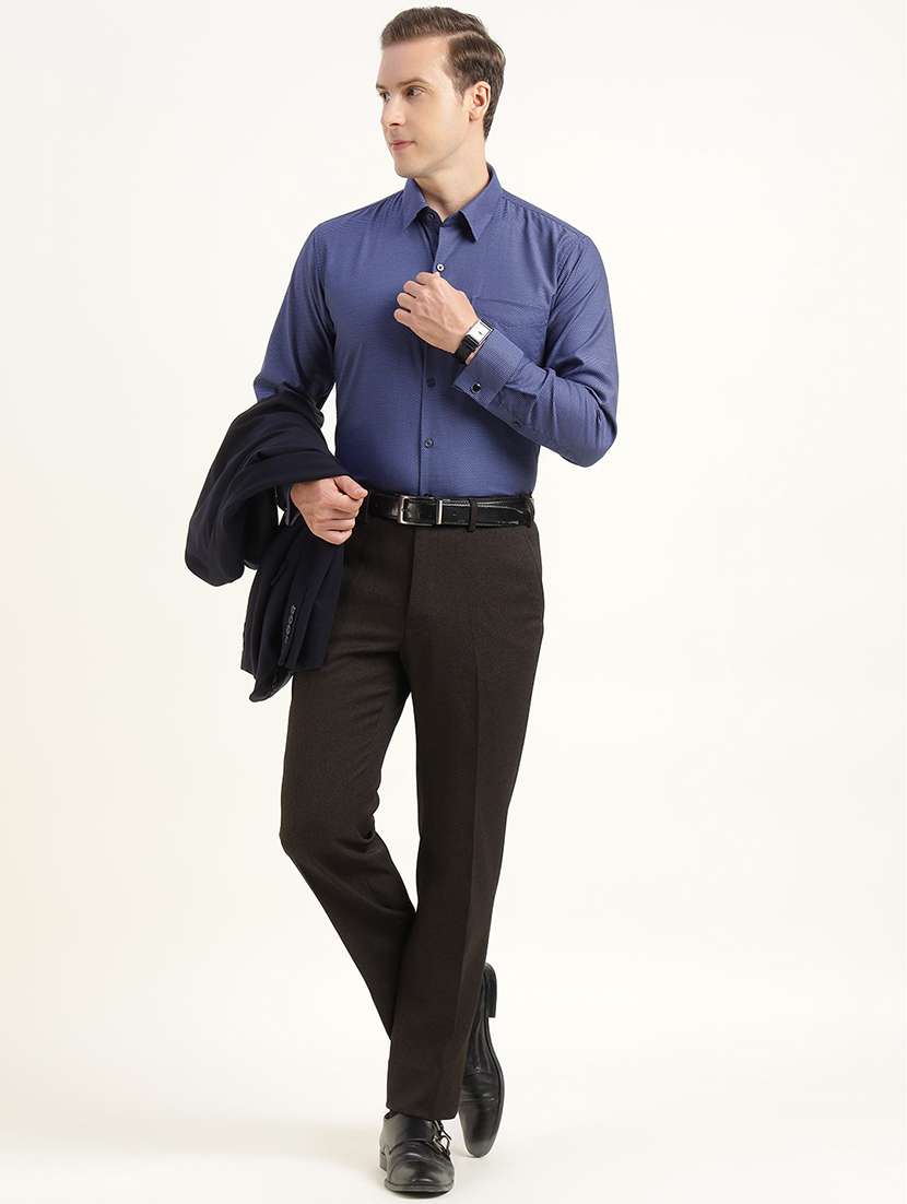 men solid collared long sleeve shirt - 22039360 -  Standard Image - 4