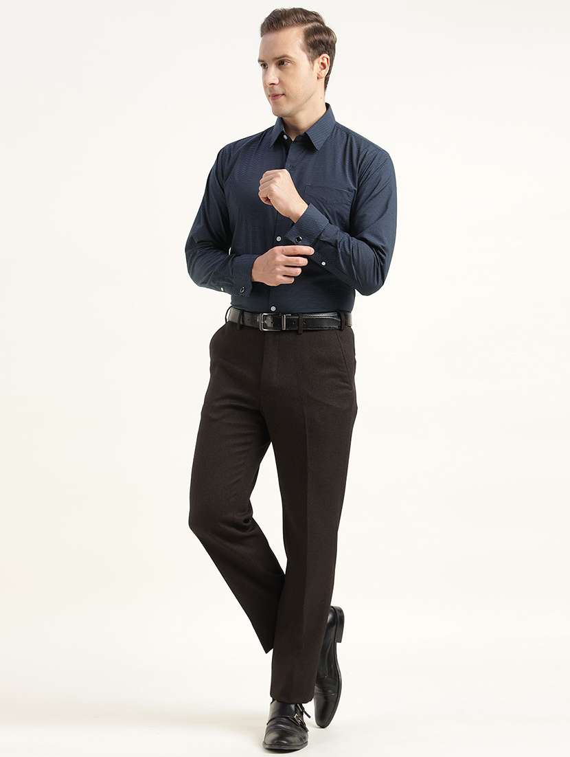 men solid collared long sleeve shirt - 22039361 -  Standard Image - 4