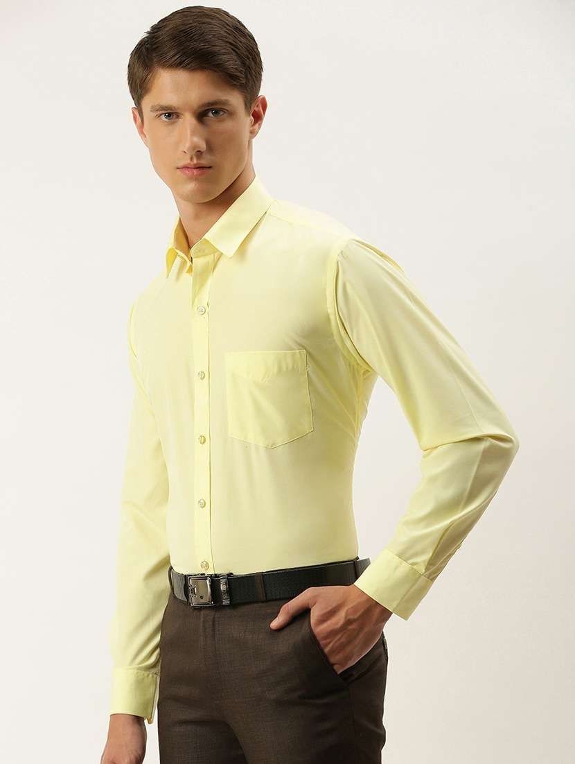 men solid collared long sleeve shirt - 22039362 -  Standard Image - 1