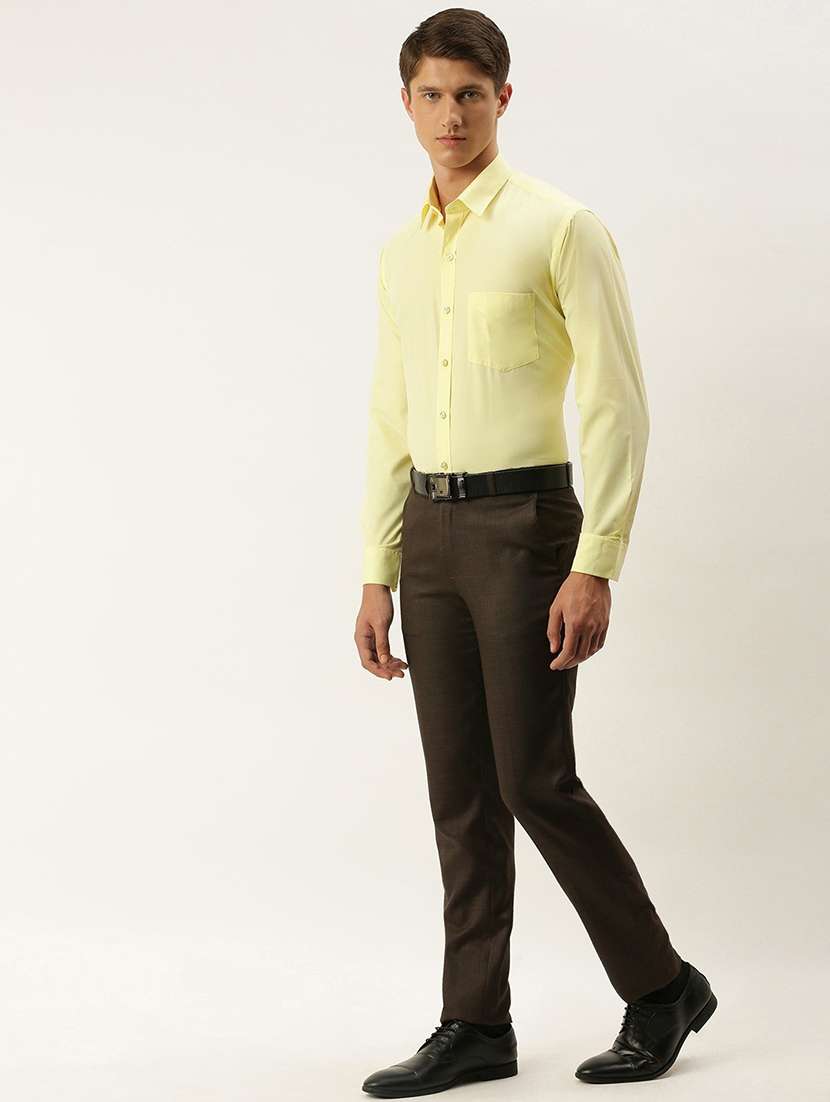 men solid collared long sleeve shirt - 22039362 -  Standard Image - 4