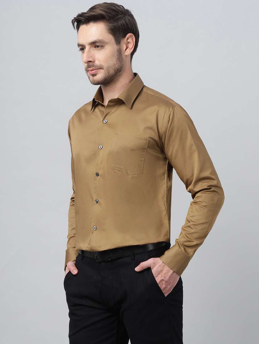 men solid collared long sleeve shirt - 22039373 -  Standard Image - 1