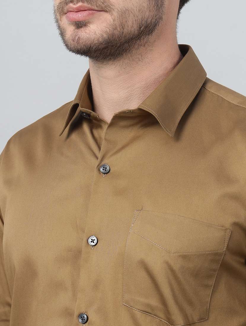 men solid collared long sleeve shirt - 22039373 -  Standard Image - 4