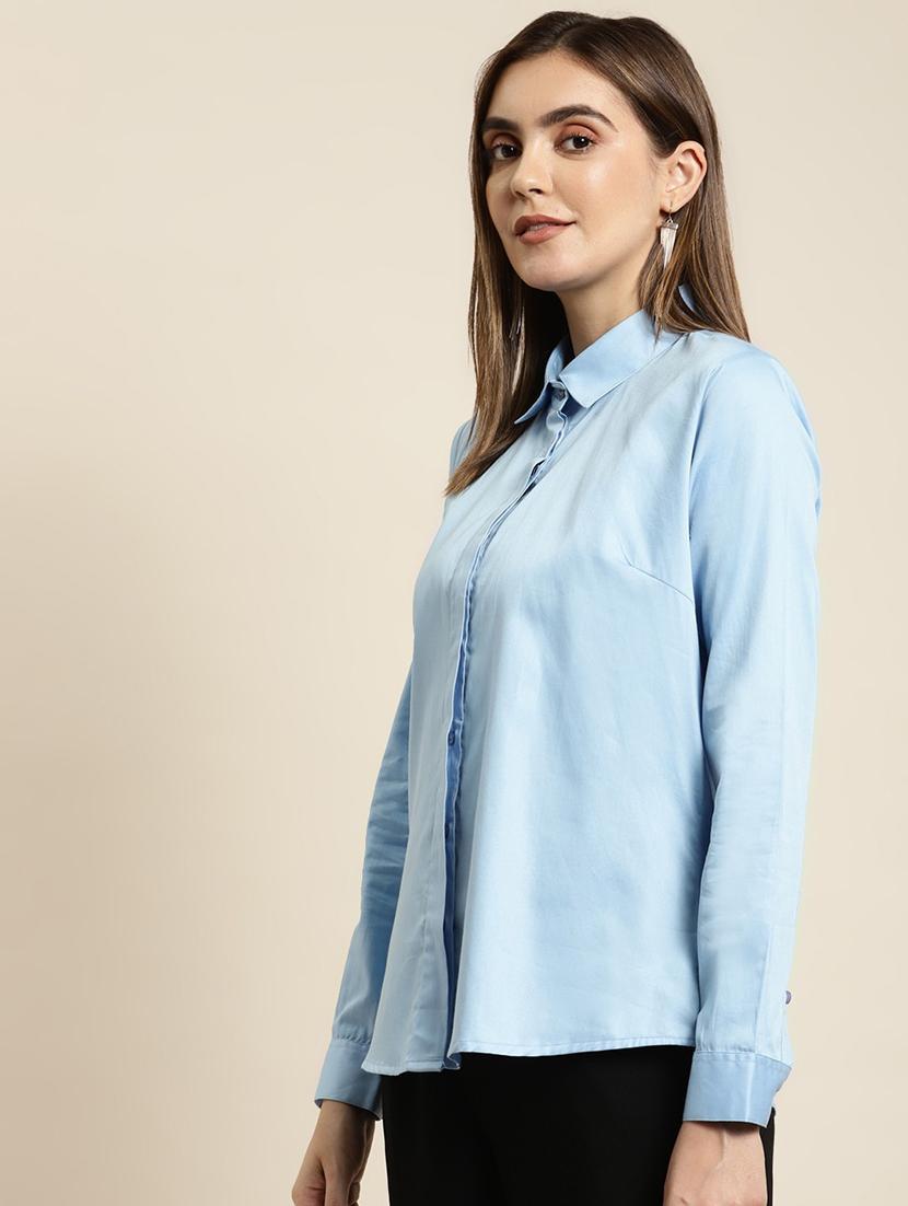 men solid collared long sleeve regular fit shirt - 22039375 -  Standard Image - 1