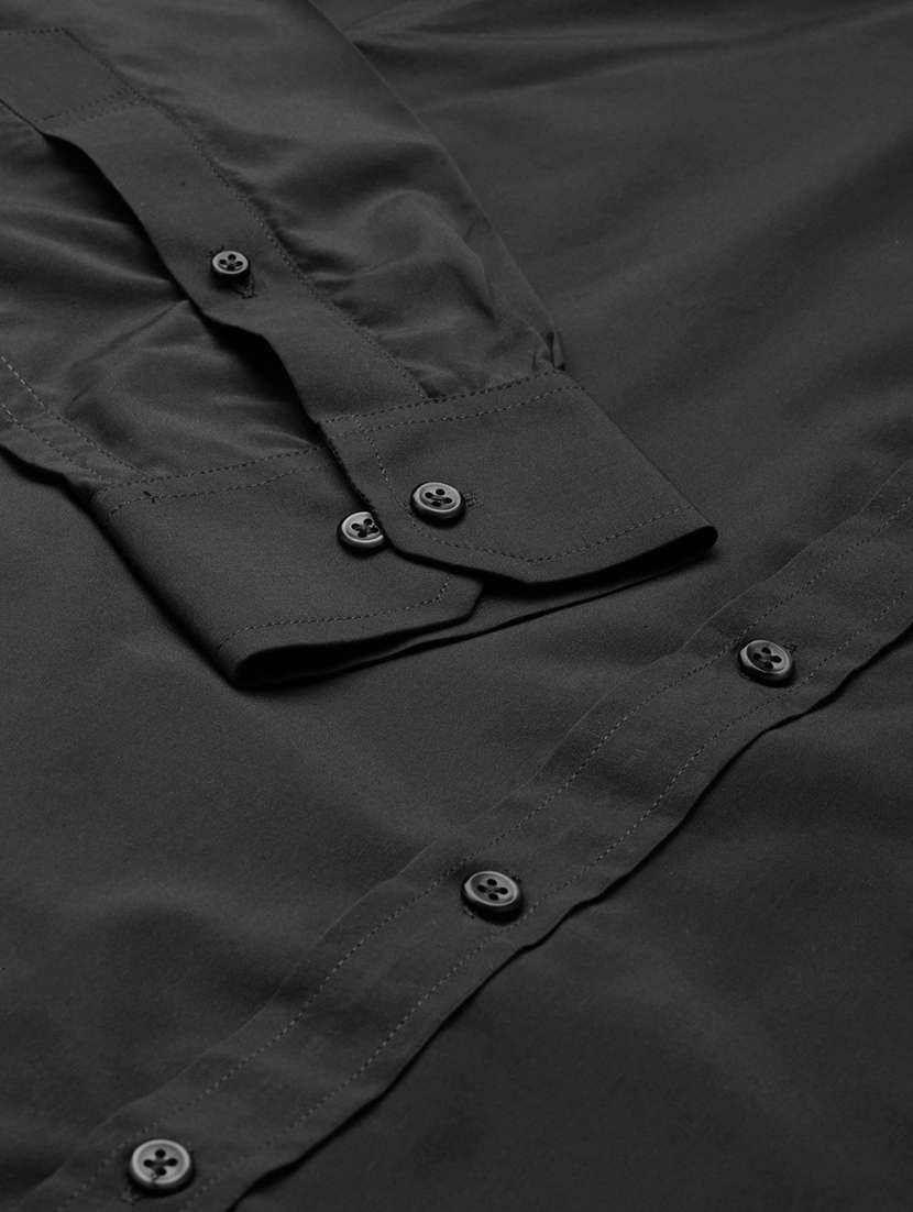 men solid collared long sleeve shirt - 22039382 -  Standard Image - 4