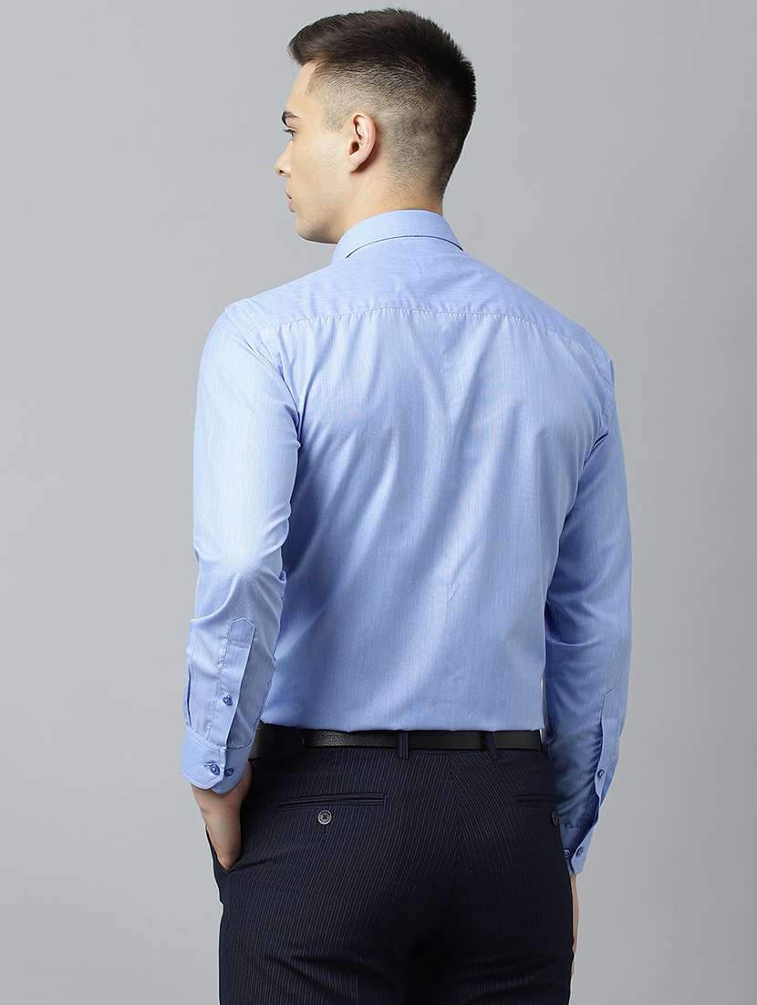 men solid collared long sleeve shirt - 22039389 -  Standard Image - 1