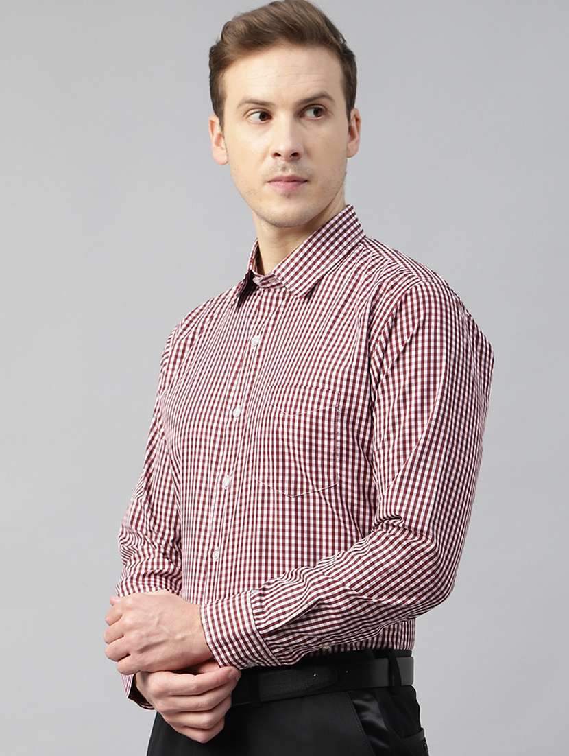men checkered collared long sleeve regular fit shirt - 22039397 -  Standard Image - 1