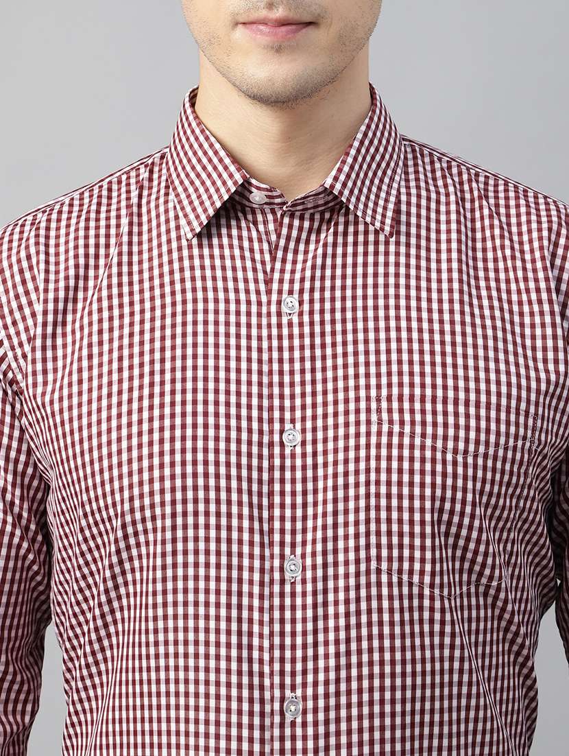 men checkered collared long sleeve regular fit shirt - 22039397 -  Standard Image - 4