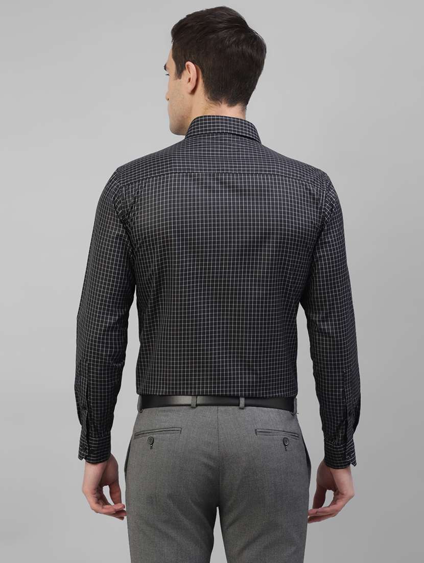 men checkered collared long sleeve shirt - 22039406 -  Standard Image - 1