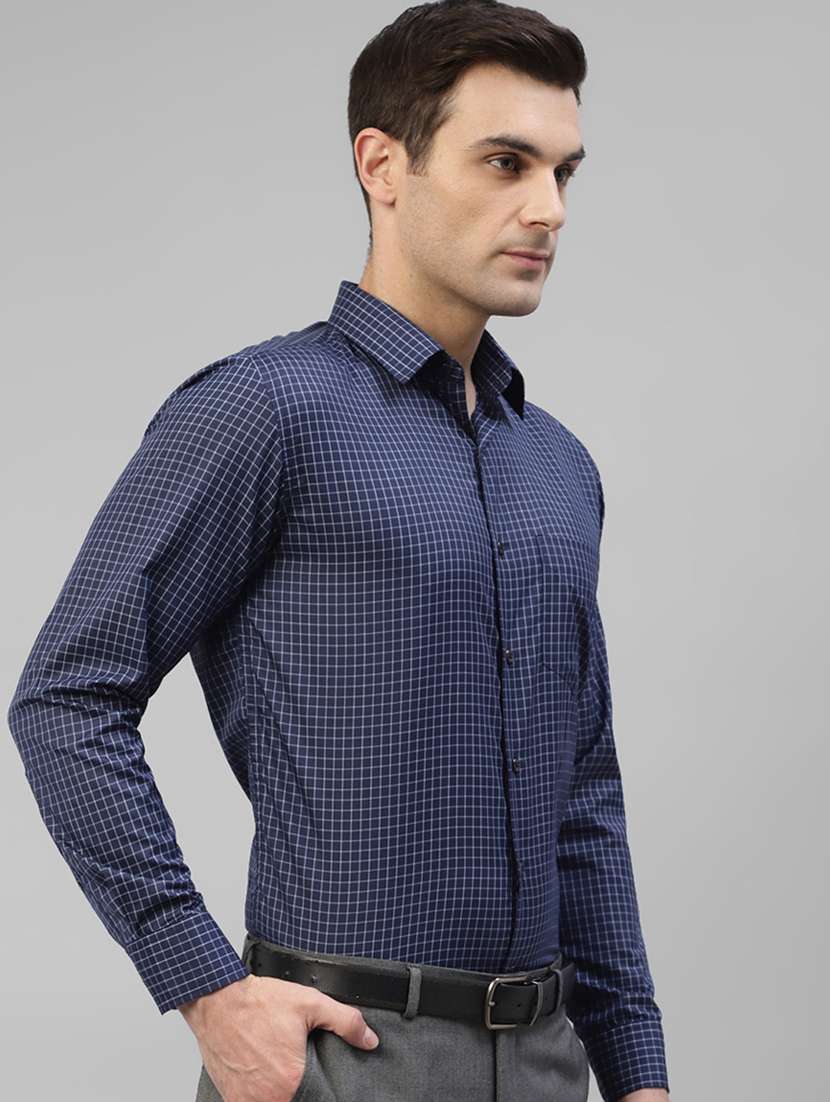 men checkered collared long sleeve shirt - 22039407 -  Standard Image - 1