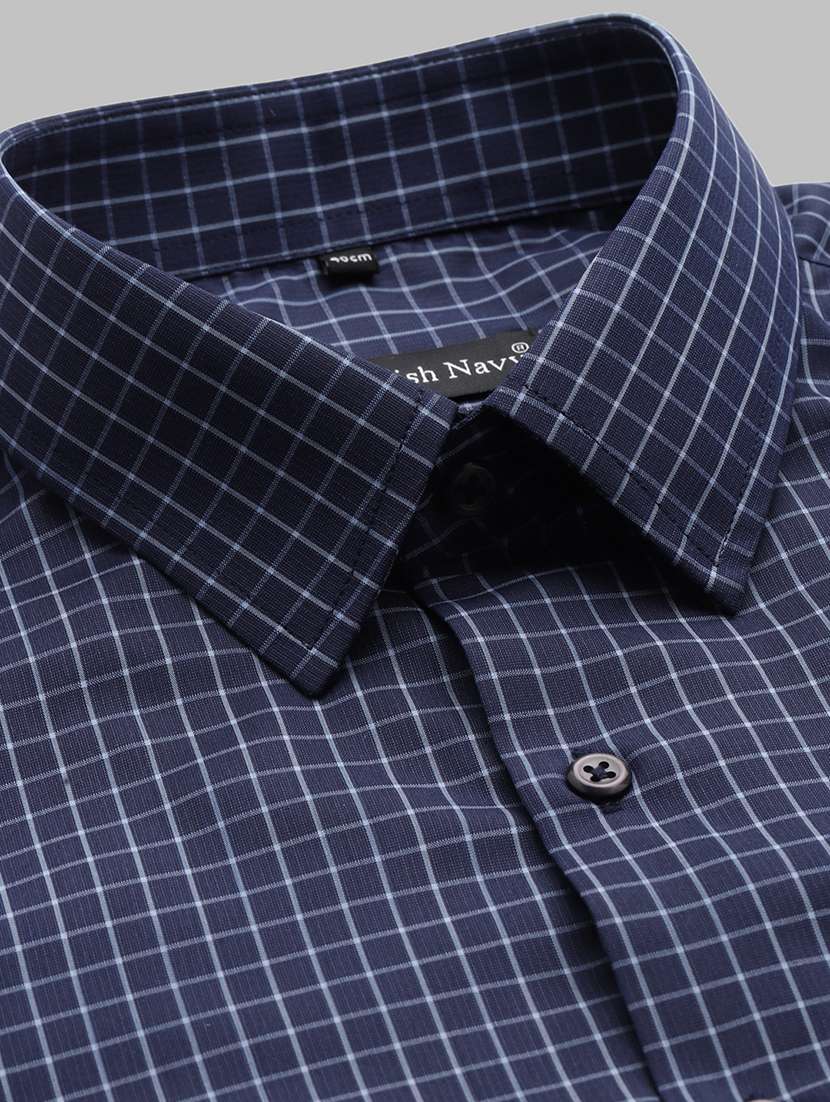 men checkered collared long sleeve shirt - 22039407 -  Standard Image - 4