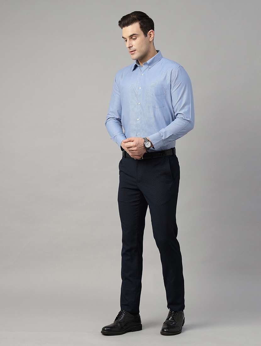 men solid collared long sleeve shirt - 22039422 -  Standard Image - 4
