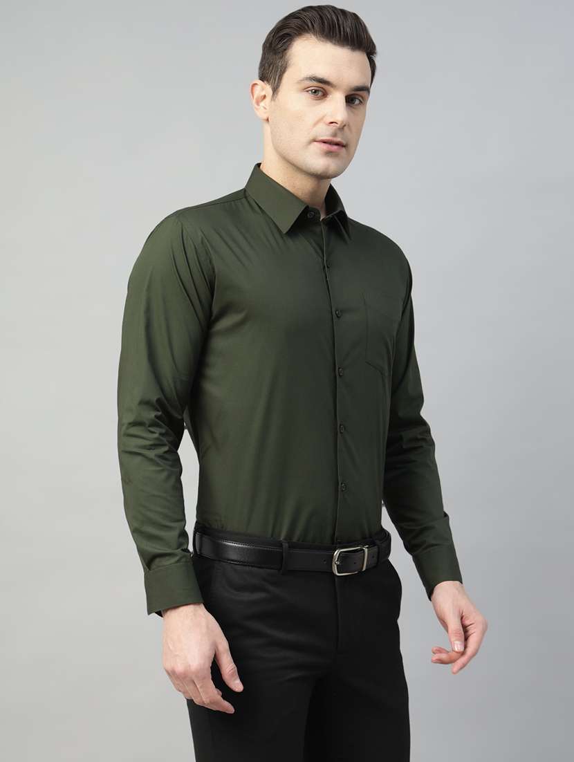 men solid collared long sleeve shirt - 22039427 -  Standard Image - 1