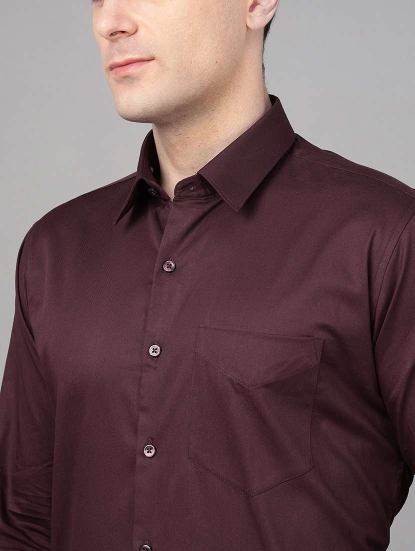 men solid collared long sleeve shirt - 22039433 -  Standard Image - 4