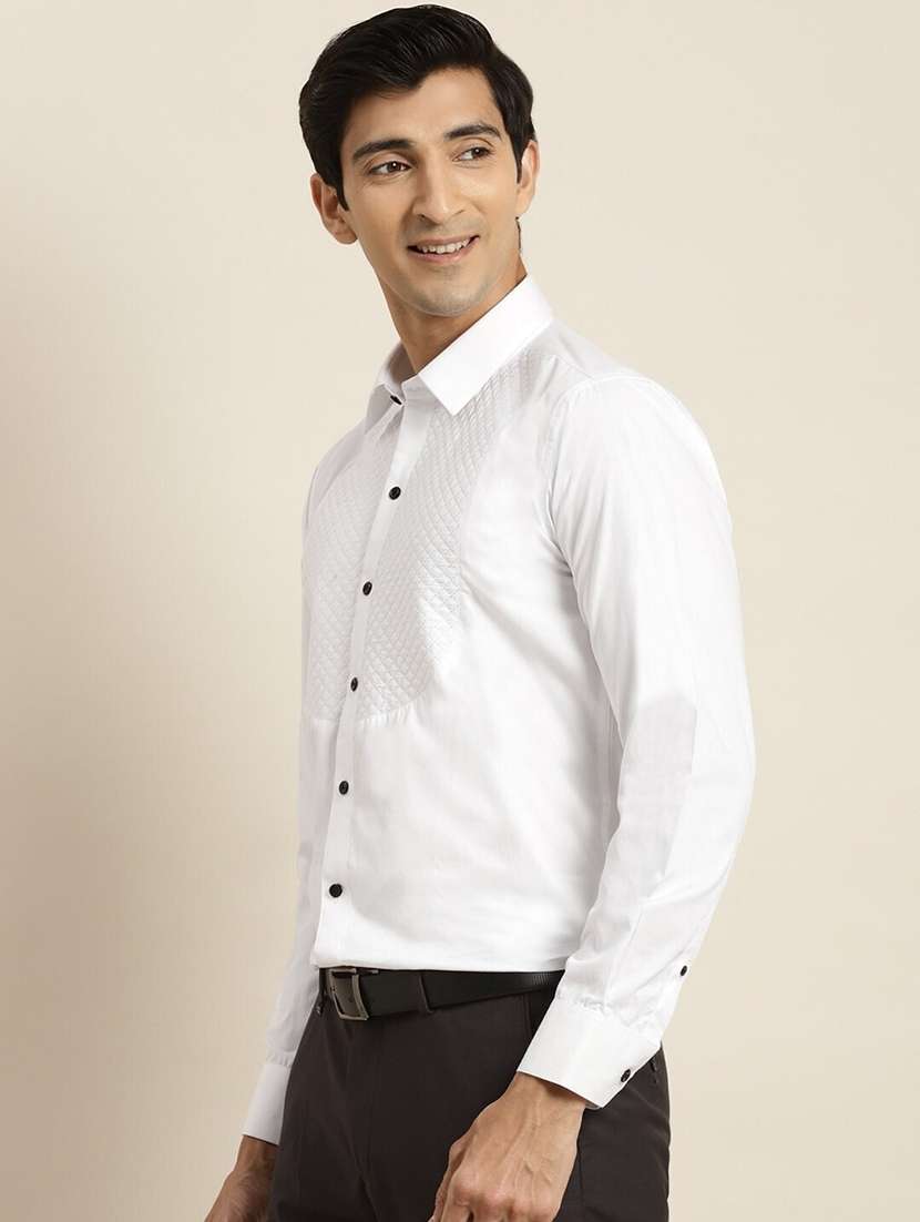 men solid collared long sleeve shirt - 22039435 -  Standard Image - 1