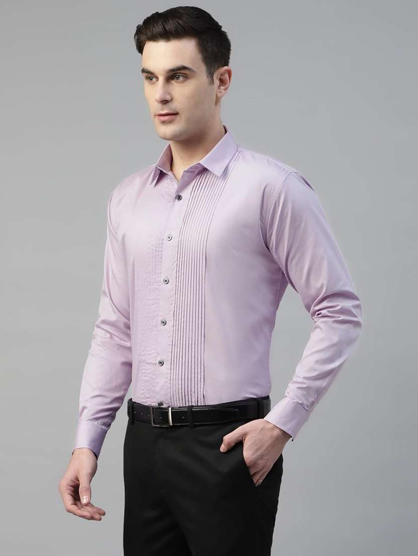 men solid collared long sleeve shirt - 22039437 -  Standard Image - 1