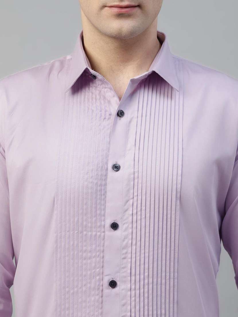 men solid collared long sleeve shirt - 22039437 - Standard Image - 4