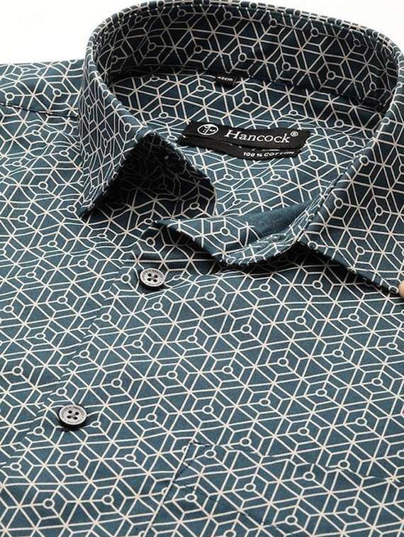 men printed collared long sleeve shirt - 22039455 -  Standard Image - 4