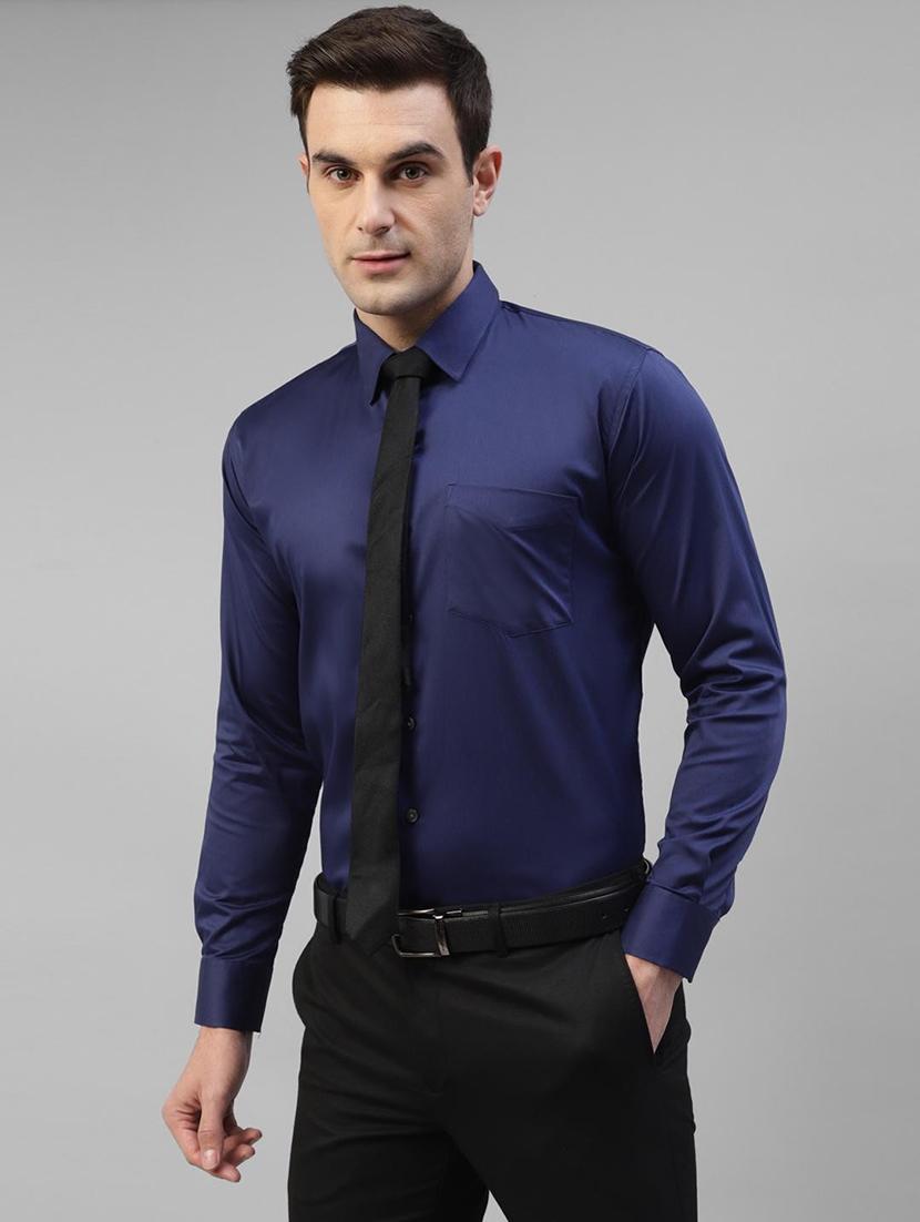 men solid collared long sleeve shirt - 22039457 -  Standard Image - 1