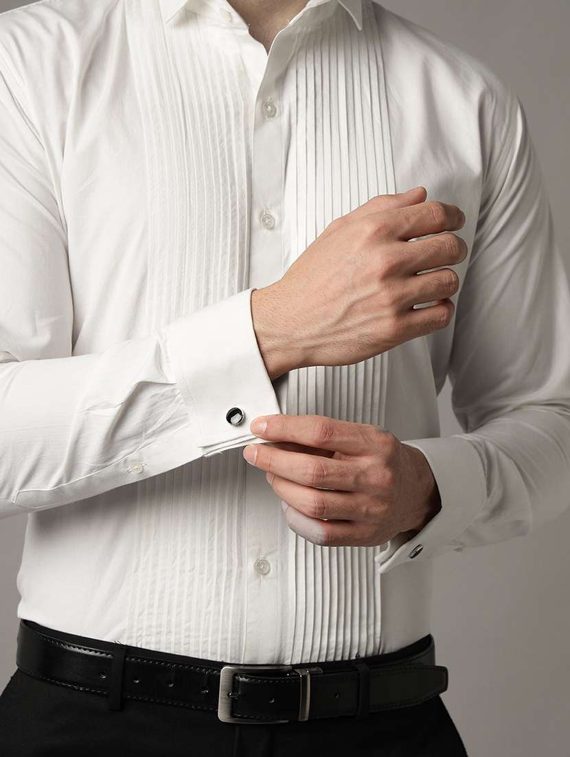 men solid collared long sleeve shirt - 22039473 - Standard Image - 4