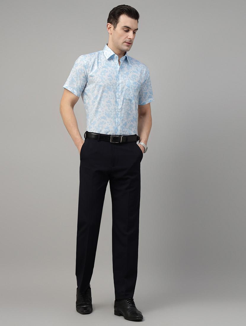 men printed collared long sleeve regular fit shirt - 22039479 - Standard Image - 4