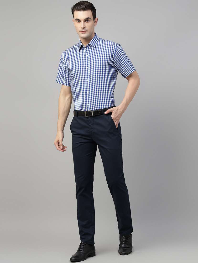 men checkered collared short sleeve shirt - 22039480 -  Standard Image - 4