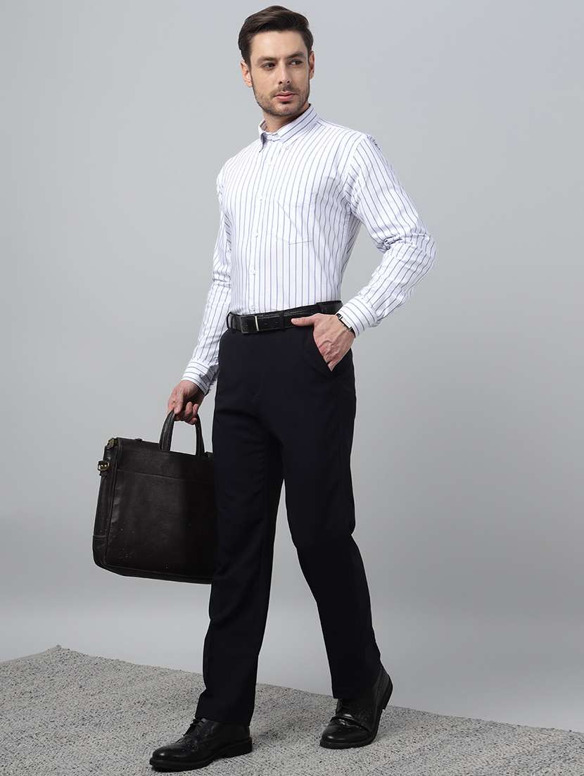 men striped collared long sleeve shirt - 22039494 -  Standard Image - 4