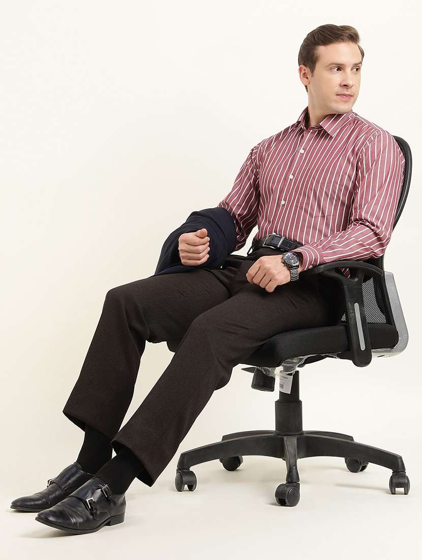 men striped collared long sleeve shirt - 22039495 -  Standard Image - 4