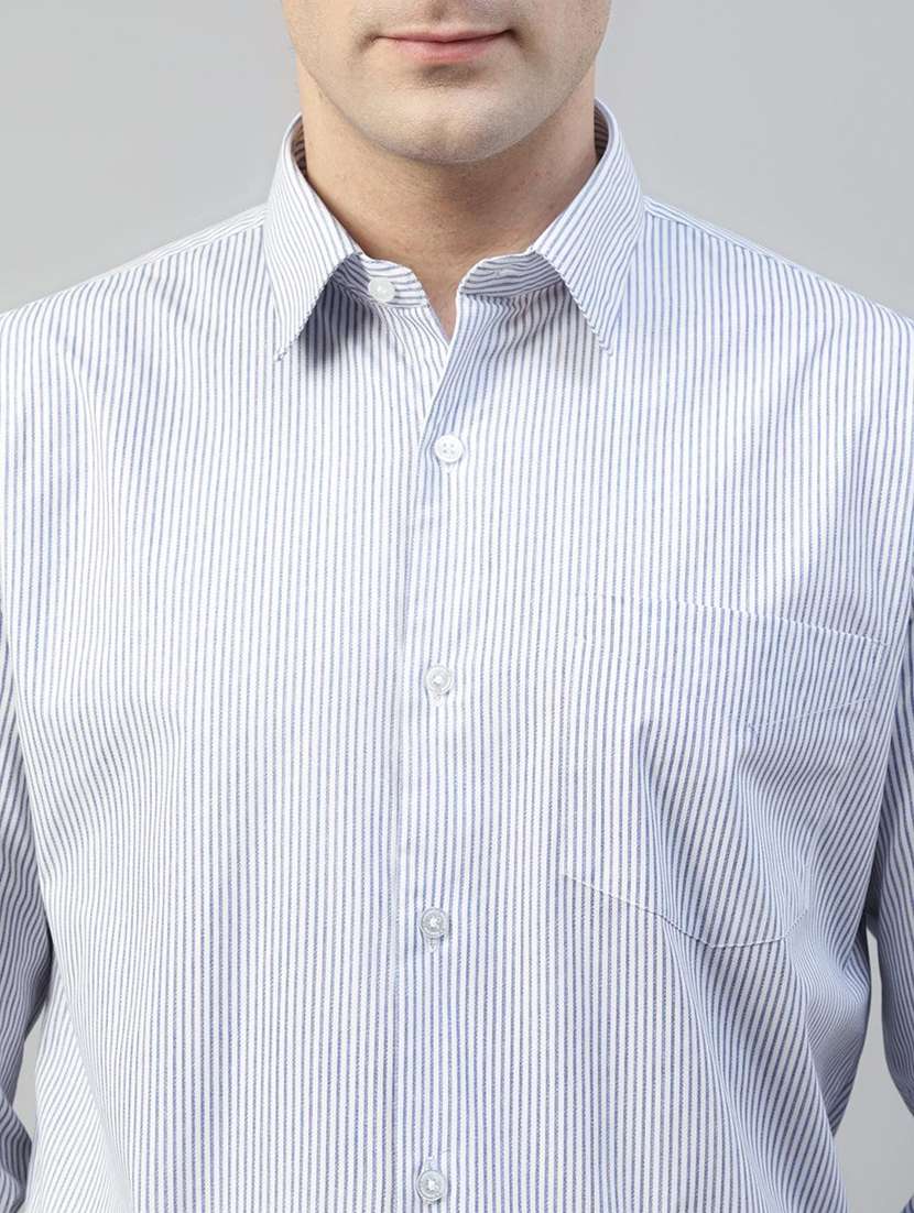 men striped collared long sleeve shirt - 22039507 -  Standard Image - 4