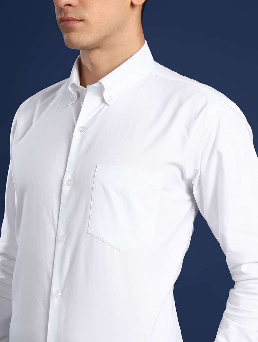 men solid collared long sleeve shirt - 22039527 -  Standard Image - 4