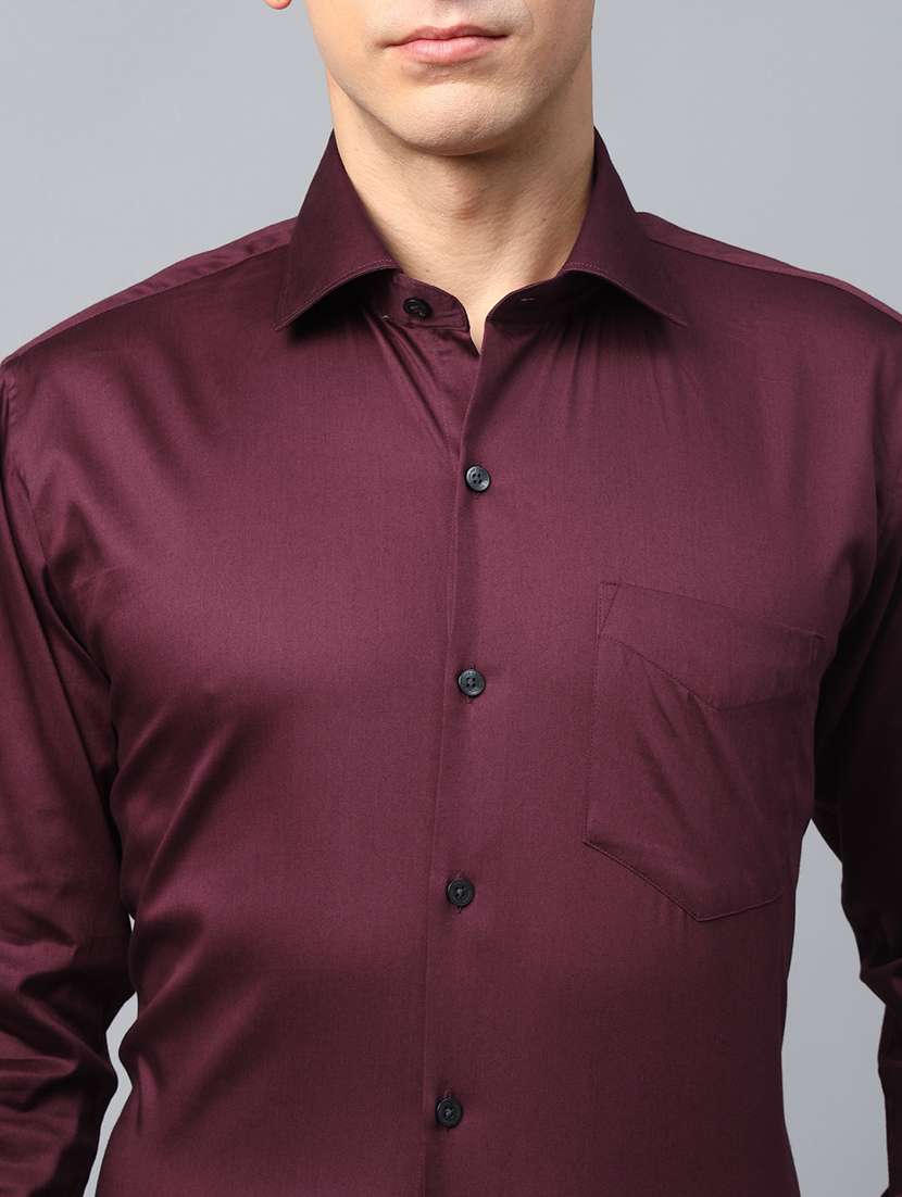 men solid collared long sleeve shirt - 22039533 -  Standard Image - 4
