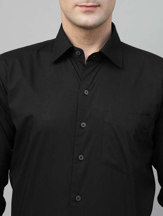 men solid collared long sleeve shirt - 22039543 -  Standard Image - 4