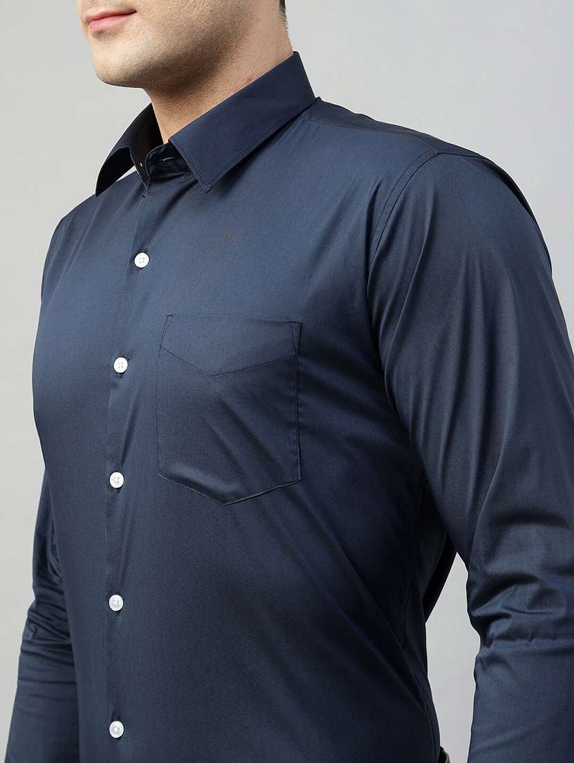 men solid collared long sleeve shirt - 22039547 -  Standard Image - 4