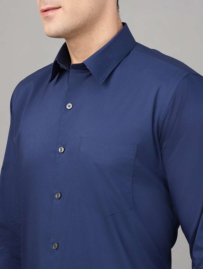 men solid collared long sleeve shirt - 22039552 -  Standard Image - 4