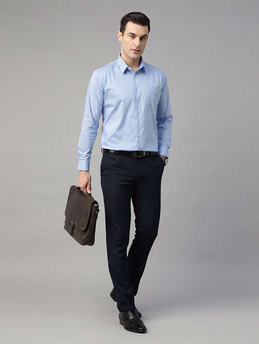 men solid collared long sleeve shirt - 22039553 -  Standard Image - 4